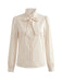 [Pre-Sale] 2PCS 1950s Bow Tie Ruffle Collar Blouse & Polka Dot Dress
