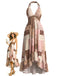 [Pre-Sale] Multicolor 1950s Boho Halter Floral Patchwork Dress