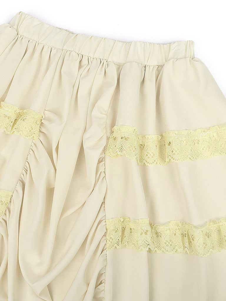 Beige 1950s Vintage Skirt 6