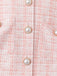 2PCS 1960s Stand Collar Pearl Button Tweed Jacket & Pleated Skirt