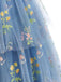 1930s Halter Floral Embroidered Tiered Mesh Satin Maxi Dress