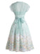 [Pre-Sale] Light Blue 1940s Floral Vintage Dress 3