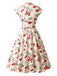 [Pre-Sale] White 1950s Floral Bow Dress 3