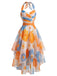 [Pre-Sale] Orange 1950s Floral Vintage Classic Dress 2