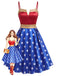 [Pre-Sale] 1950s Wonder Woman Star Print Swing Party Dress