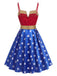 [Pre-Sale] 1950s Wonder Woman Star Print Swing Party Dress