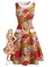 [Pre-Sale] 1960s Floral Patchwork Vintage Classic Dress 2