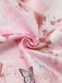 Pink 1940s Floral V Neck Bow Dress 4