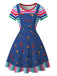 Blr 1940s Floral Striped Dress 6