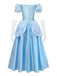 Light Blue 1970s Lace Dress 3