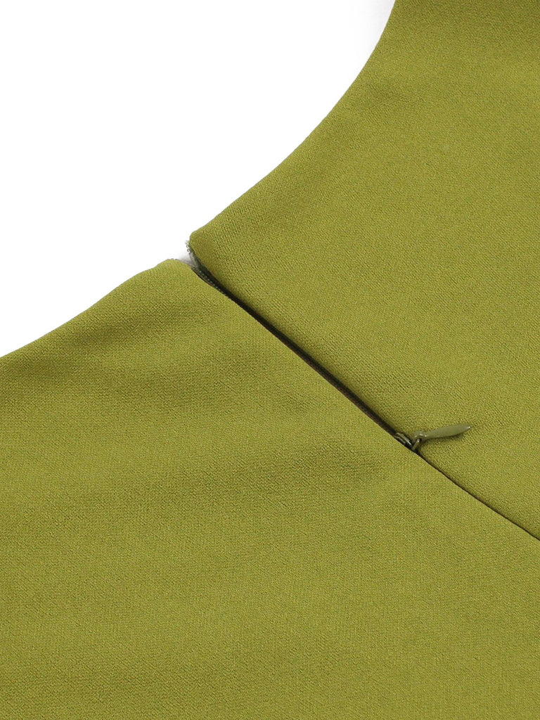 Chartreuse 1950s Vintage Dress 5