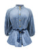 Blue 1960s Denim Belted Blouse 2