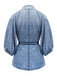 Blue 1960s Denim Belted Blouse 3