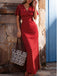 1930s V-Neck Polka Dot Flutter Sleeve Maxi Mermaid Dress