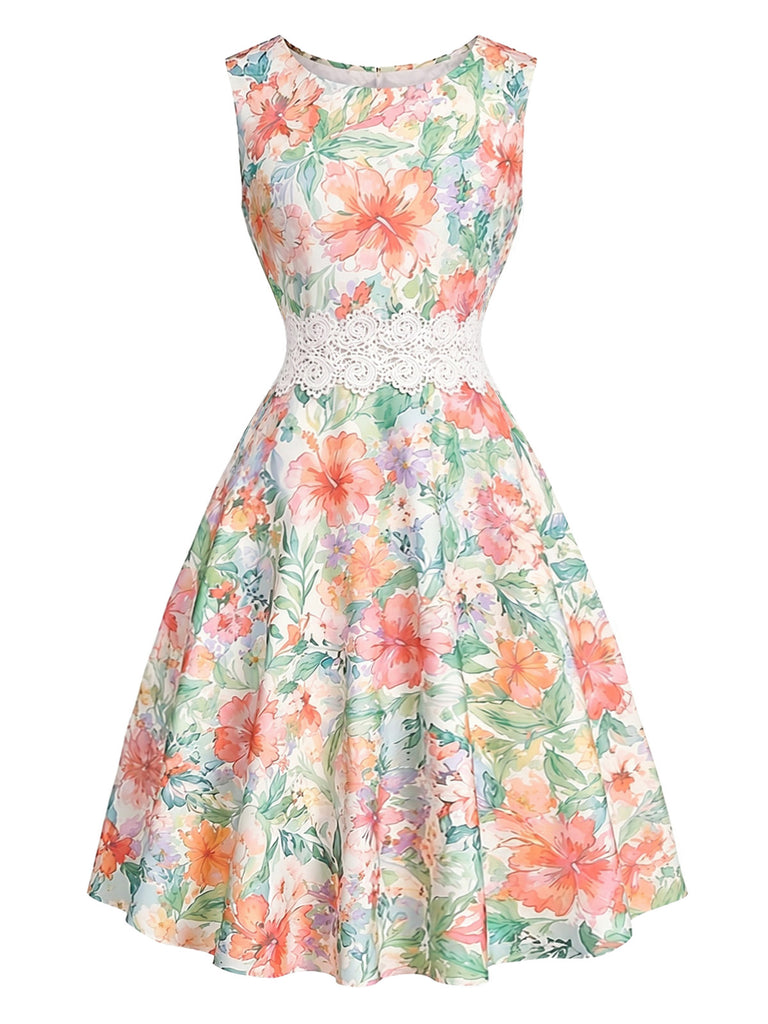 [Pre-Sale] Chartreuse 1960s Floral Lace Dress 2