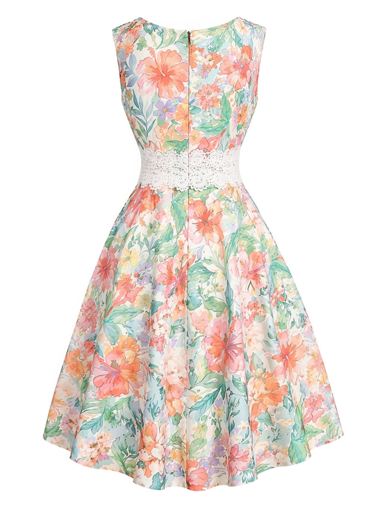 [Pre-Sale] Chartreuse 1960s Floral Lace Dress 3