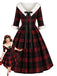[Pre-Sale] Red & Black 1950s Scottish Plaid Chelsea Collar Dress
