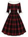 [Pre-Sale] Red & Black 1950s Scottish Plaid Chelsea Collar Dress