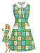 [Pre-Sale] Bright Green 1960s Floral Bow Dress