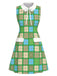 [Pre-Sale] Bright Green 1960s Floral Bow Dress 2