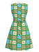 [Pre-Sale] Bright Green 1960s Floral Bow Dress 3