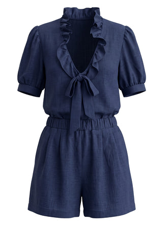 Button Front Shirt and Shorts Set 1