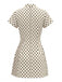 White 1960s Polka Dot Bow Dress 2