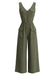 Black 1980s V Neck Jumpsuit