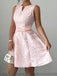 Pale Pink 1960s Floral Bow Belted Dress 6