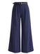1960s High-Waisted Belted Wide-Leg Pants