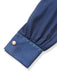 Printed Faux Denim Chiffon V Neck Blouse 3