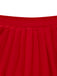 2PCS Red 1950s Square Neck Polka Dots Dress & Apron