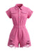 Peach Pink 1980s Denim Jumpsuit 2
