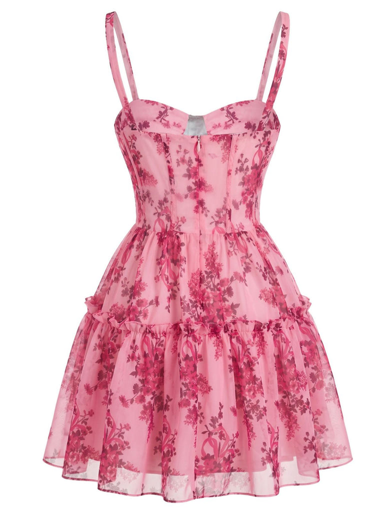 Pink 1940s Dress 3