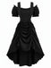 1980s Victorian Corset Lace Up Gothic Maxi Dress