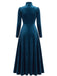 1940s Velvet Puff Sleeve Dress 6