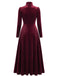 1940s Velvet Puff Sleeve Dress 8