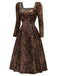 [Pre-Sale] Brown Floral Dress 3
