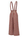 红黑拼色 1970s Plaid Jumpsuit 4