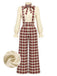 红黑拼色 1970s Plaid Jumpsuit 10