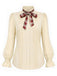 Beige 1970s Long Sleeve Top 7