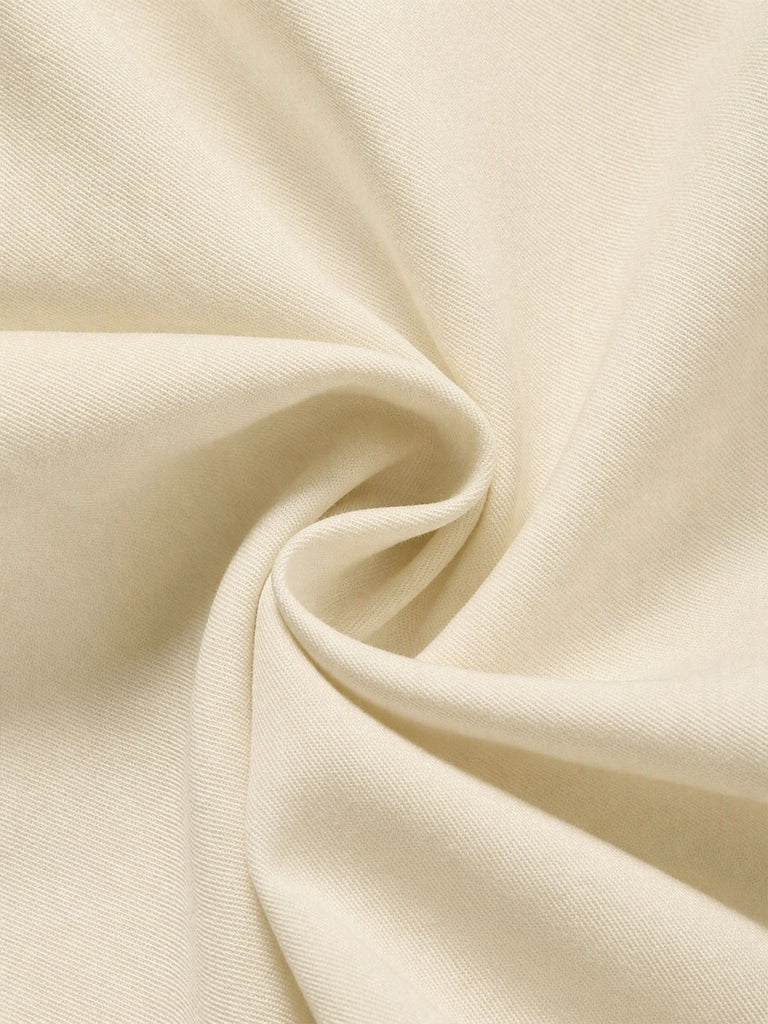 Beige 1970s Long Sleeve Top 12