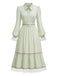 [Pre-Sale] 1930s Pastoral Print Ribbon Trim Midi Dress 4