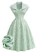 [Pre-Sale] 2PCS 1940s Sweetheart Satin Floral Dress With Bolero Jacket