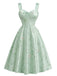 [Pre-Sale] 2PCS 1940s Sweetheart Satin Floral Dress With Bolero Jacket