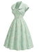 [Pre-Sale] 2PCS 1940s Sweetheart Satin Floral Dress With Bolero Jacket