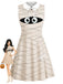 [Pre-Sale] Beige 1960s Halloween Mummy Peter Pan Collar Sleeveless Dress