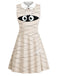 [Pre-Sale] Beige 1960s Halloween Mummy Peter Pan Collar Sleeveless Dress