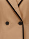 Khaki 1940s Camel Patchwork Lapel Paneled Jacket