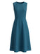 Blazer and Solid Color Skirt Set 5